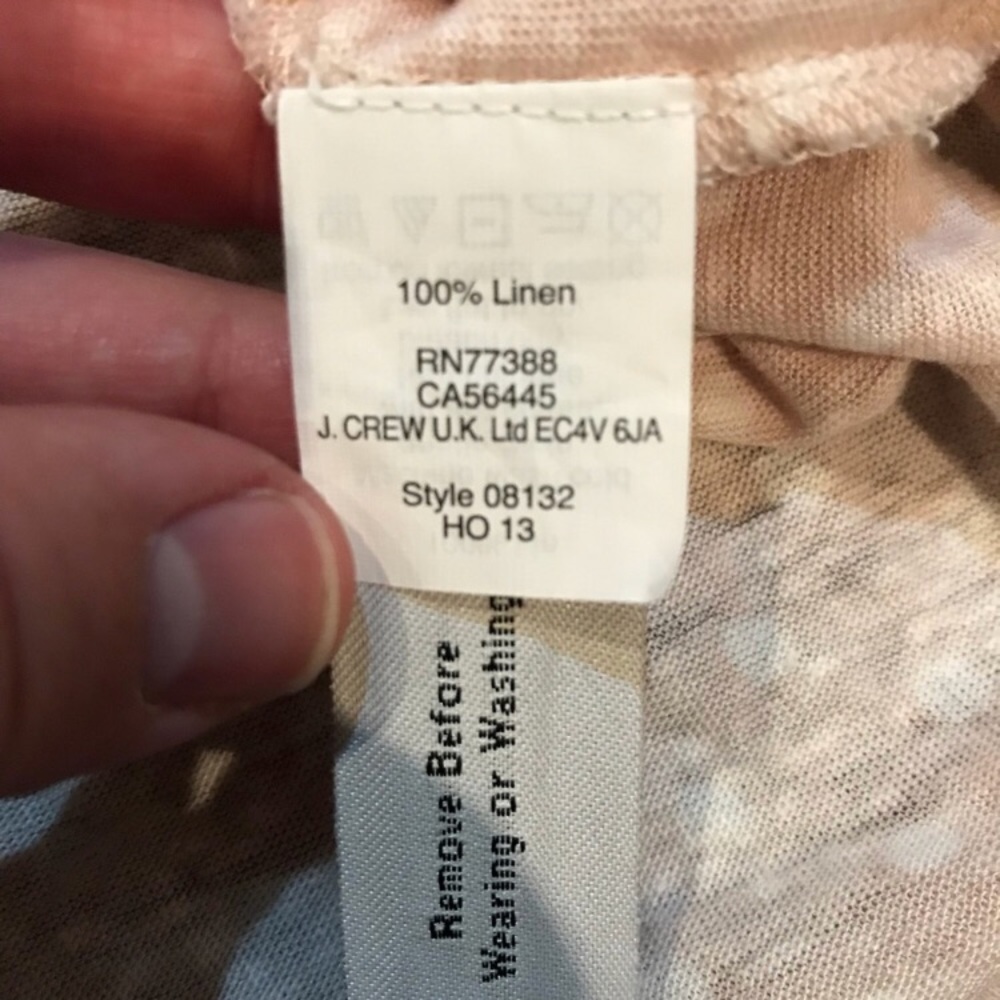 Madewell 100% linen tee light pink dots women’s Sm - Picture 5 of 8